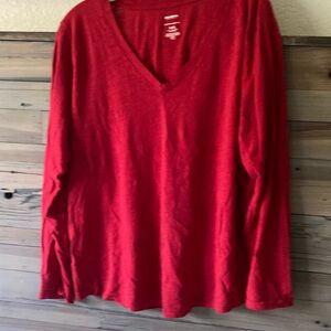 Sonoma Red Relaxed Long Sleeve Tee